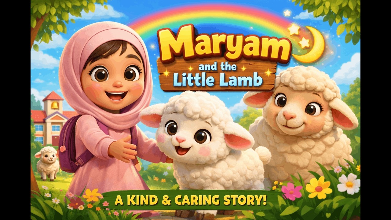 Maryam and Little Lamb 🐑🌙 | Islamic Nursery Rhyme for Muslim Kids | BabyJoy Songs