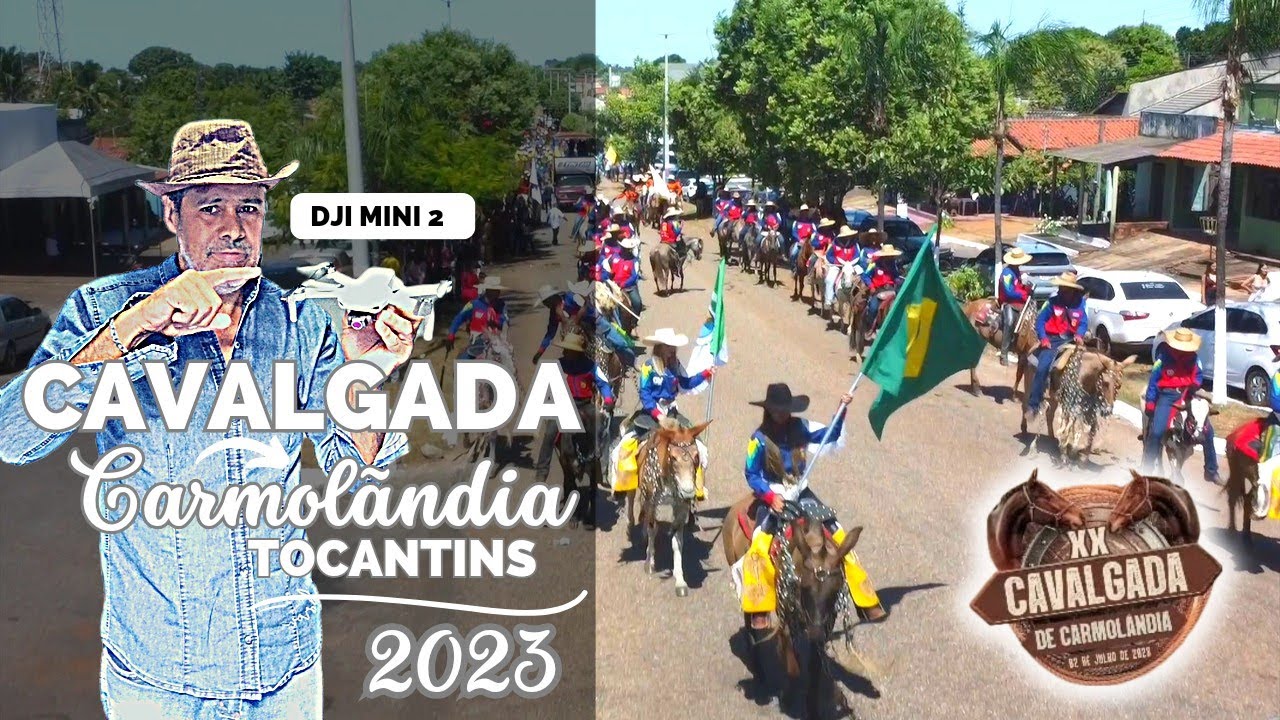 Cavalgada de Carmolãndia Tocantins 2023 filmado com o drone dji mini 2