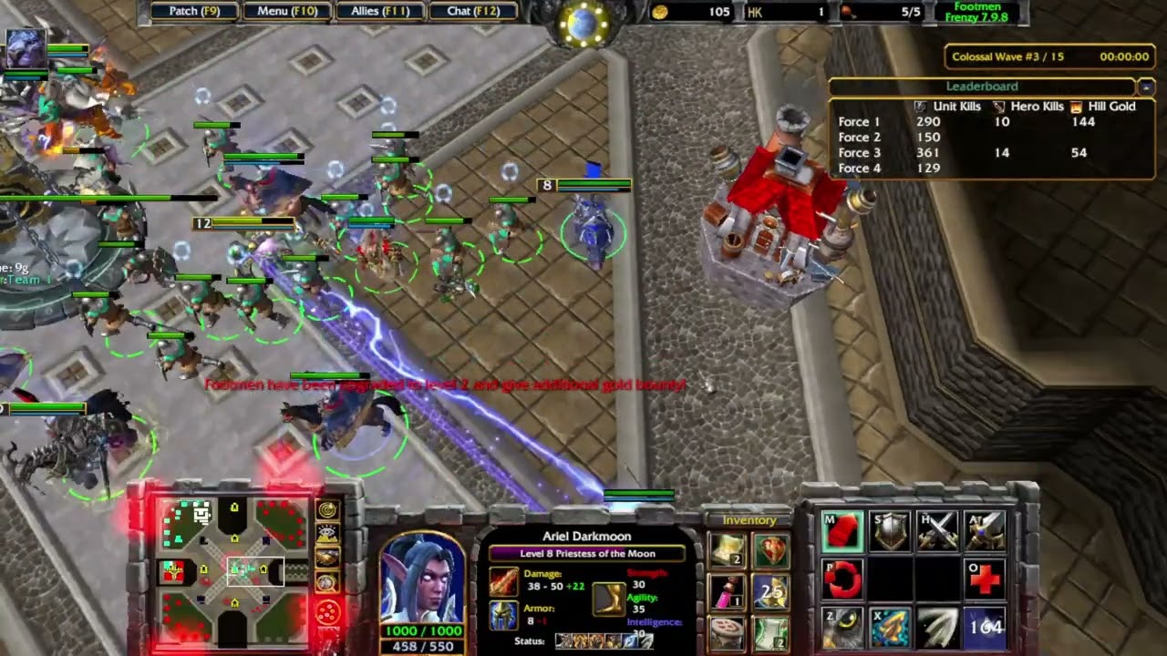 Warcraft 3 Reforged | Footmen Frenzy 7.8.9 &ndash; Hero No Items vs Hero With Items