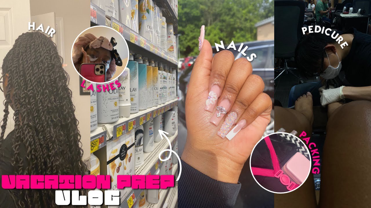 PREPARE W/ ME FOR VACATION | hair, nails, SHEIN haul, pack with me + more | Denaija Lanae☆