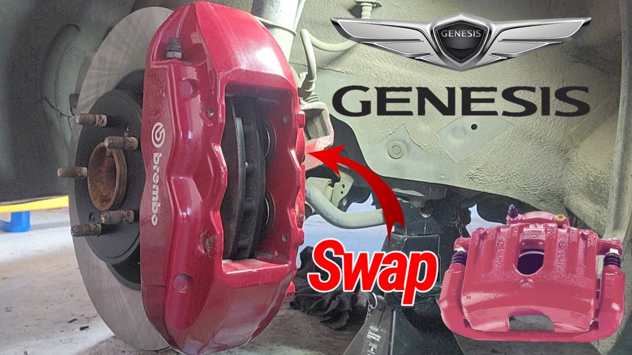 EASY! Big Brake Caliper Install  Hyundai Genesis #brembo #diy #mechanic