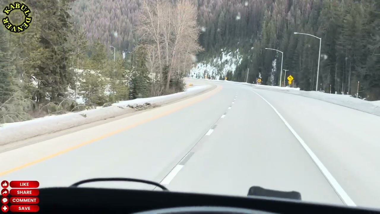 Driving from Idaho to Montana on Interstate I- 90 East