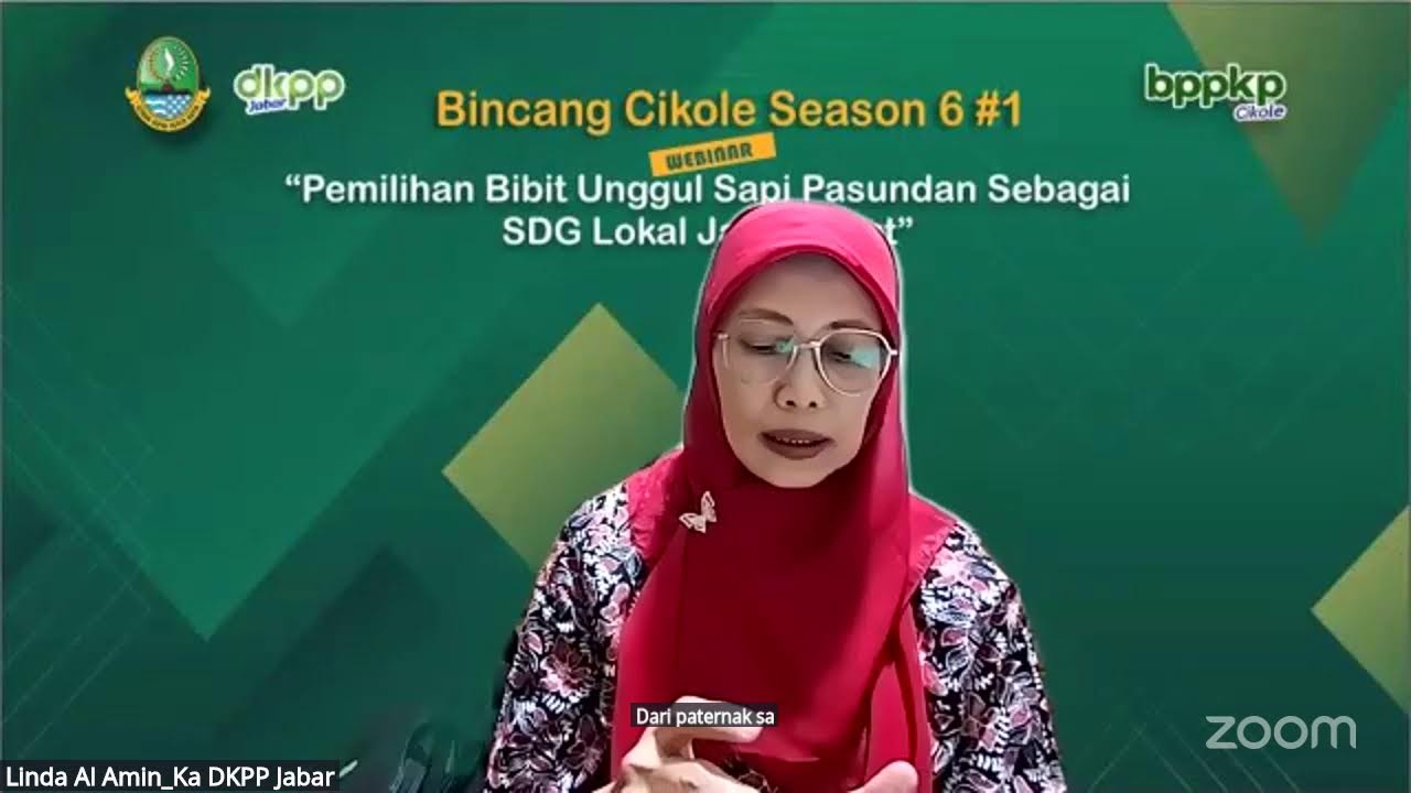 Webinar Pemilihan Bibit Unggul Sapi Pasundan sebagai SDG Lokal Jawa Barat