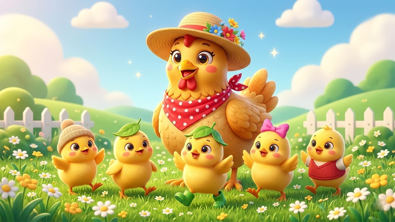 One, Two, Three, Little Chicks! 🐣 Animated Song for Kids & Toddlers | Nursery Rhymes