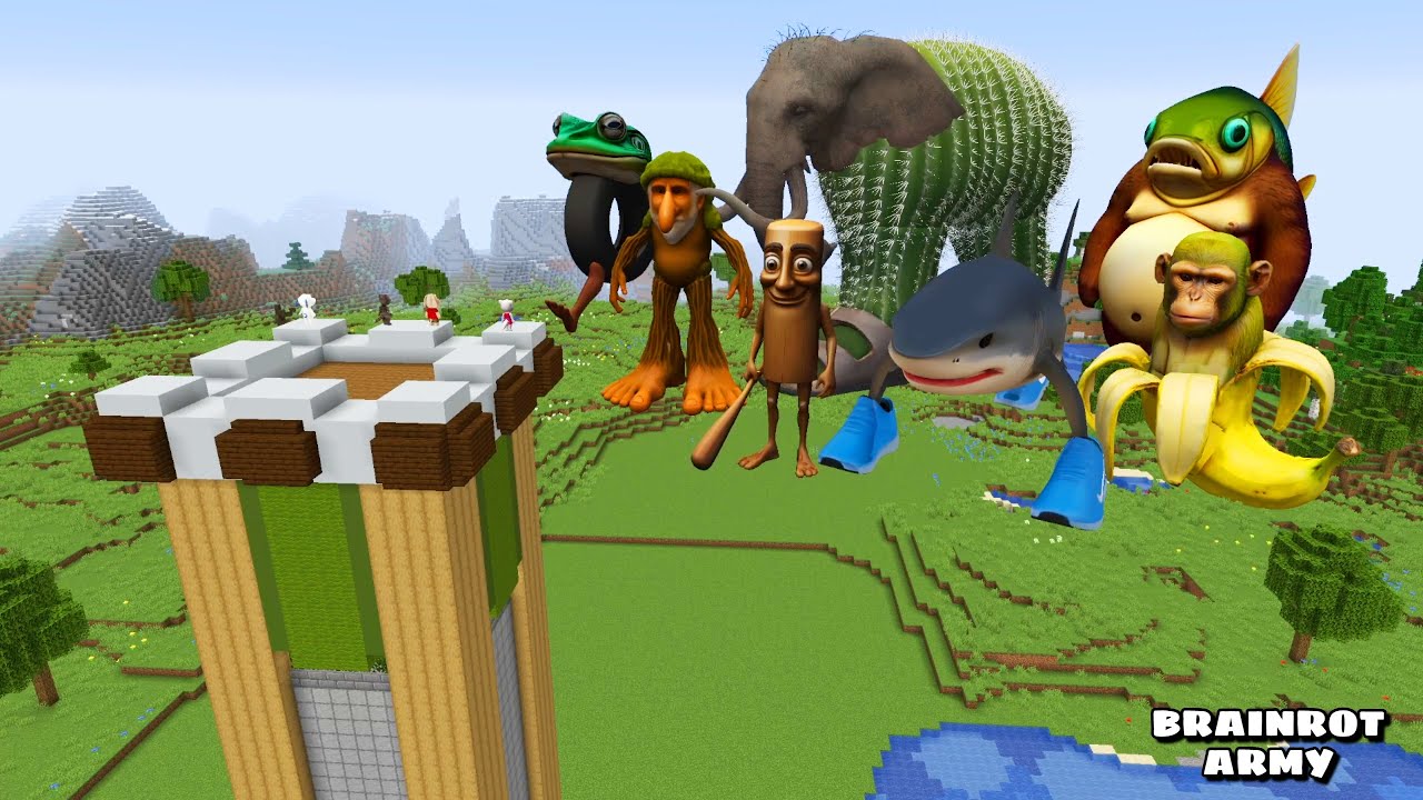 SURVIVING FROM ARMY OF BRAINROTS in Minecraft - Gameplay - Coffin Meme