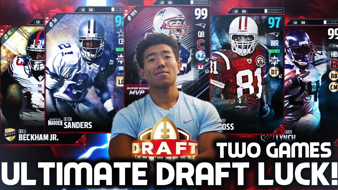 BEST DRAFTS I'VE DRAFTED BACK TO BACK! 2 GAMES! DRAFT LUCK! MADDEN 17 DRAFT CHAMPIONS