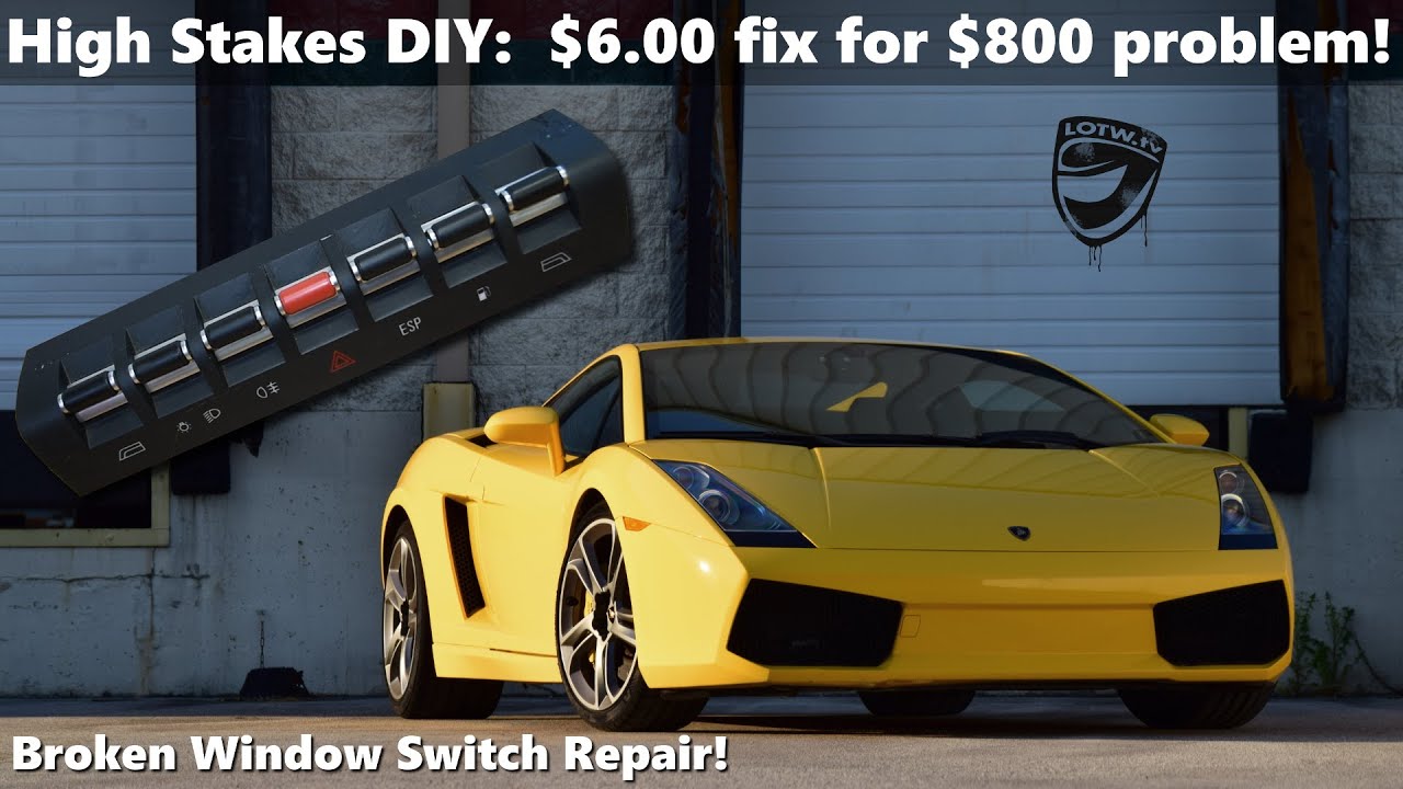 DIY Lamborghini Gallardo Window Switch Repair (on the cheap!)