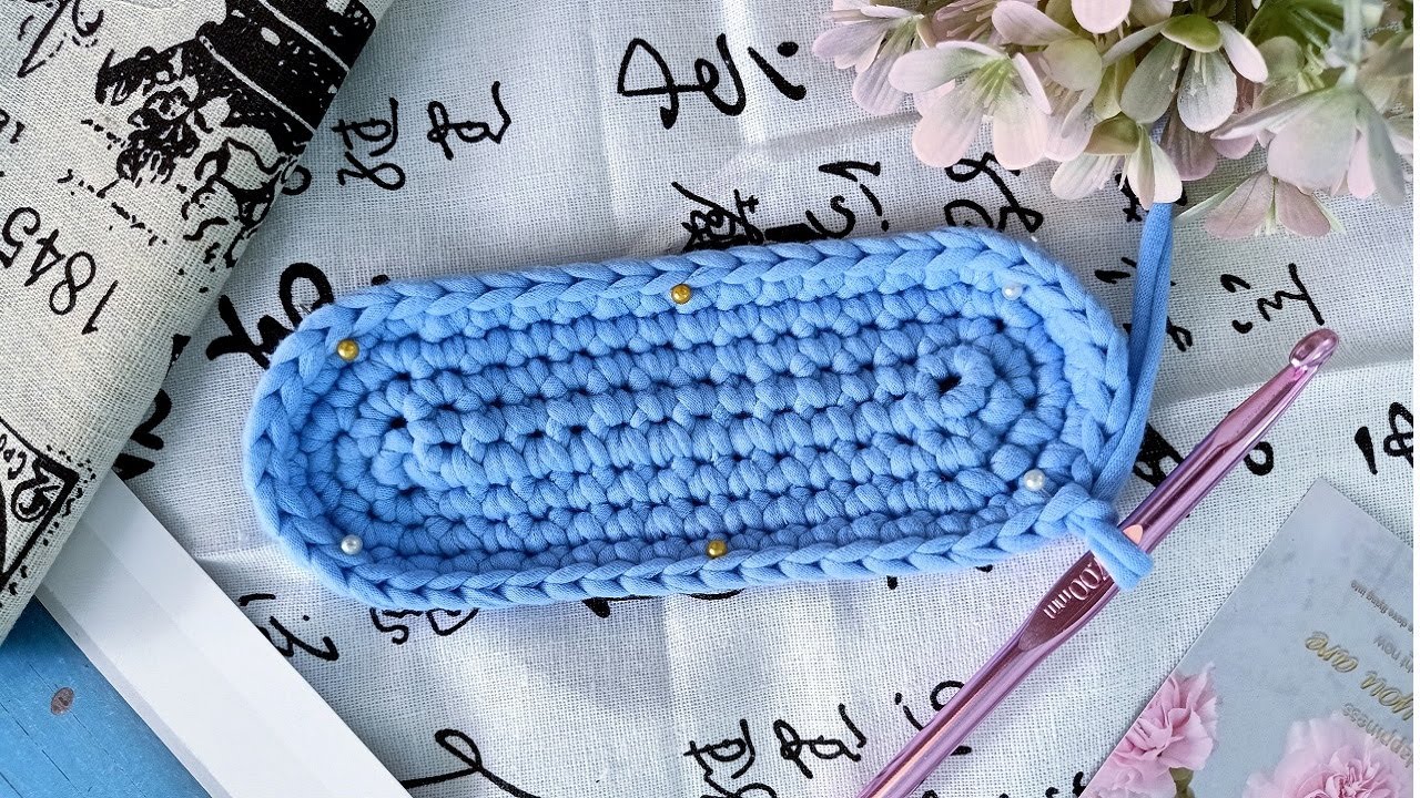 Crochet oval bag base | Móc đáy túi xách hình oval
