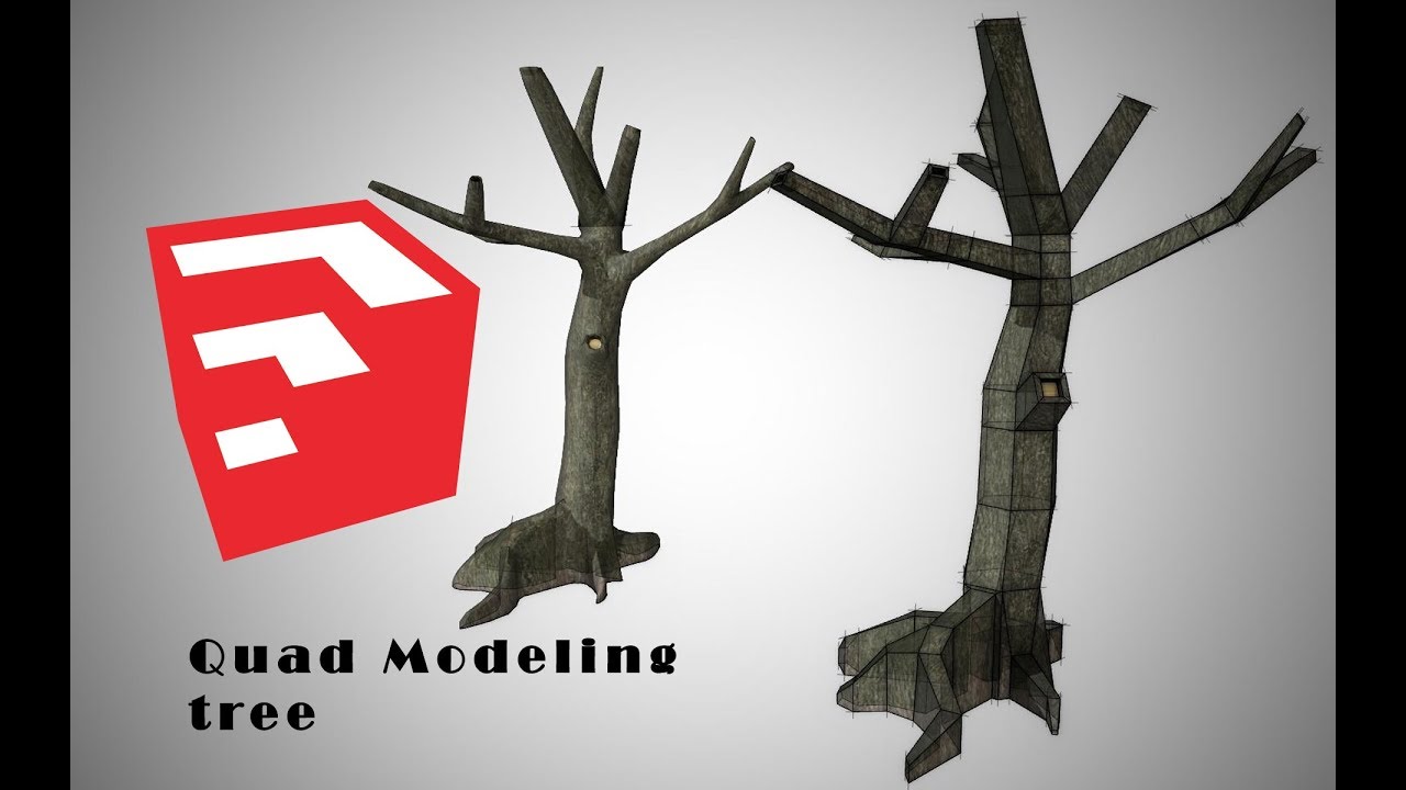 SketchUp speed tree modeling Quad geometry SUbD Vertex Tools