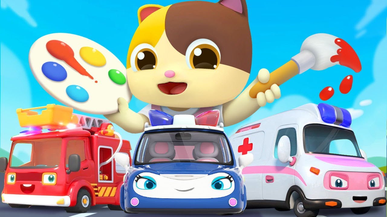 Learn Colors with Transportation | Colors Song | Nursery Rhymes & Kids Songs | Mimi and Daddy