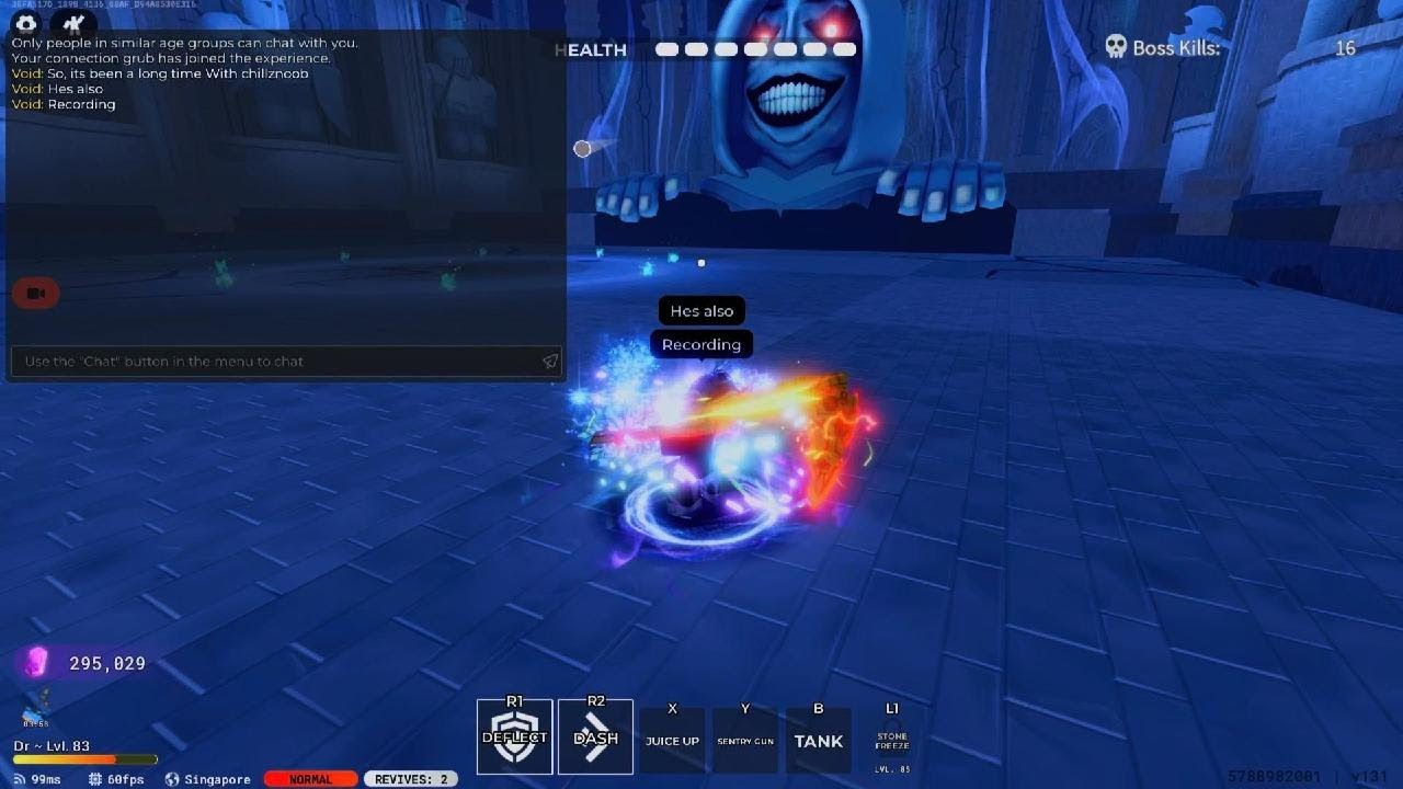 Beating the statue with Chillznoob