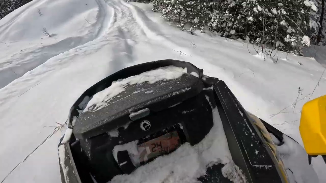 Powerline riding deep snow 
