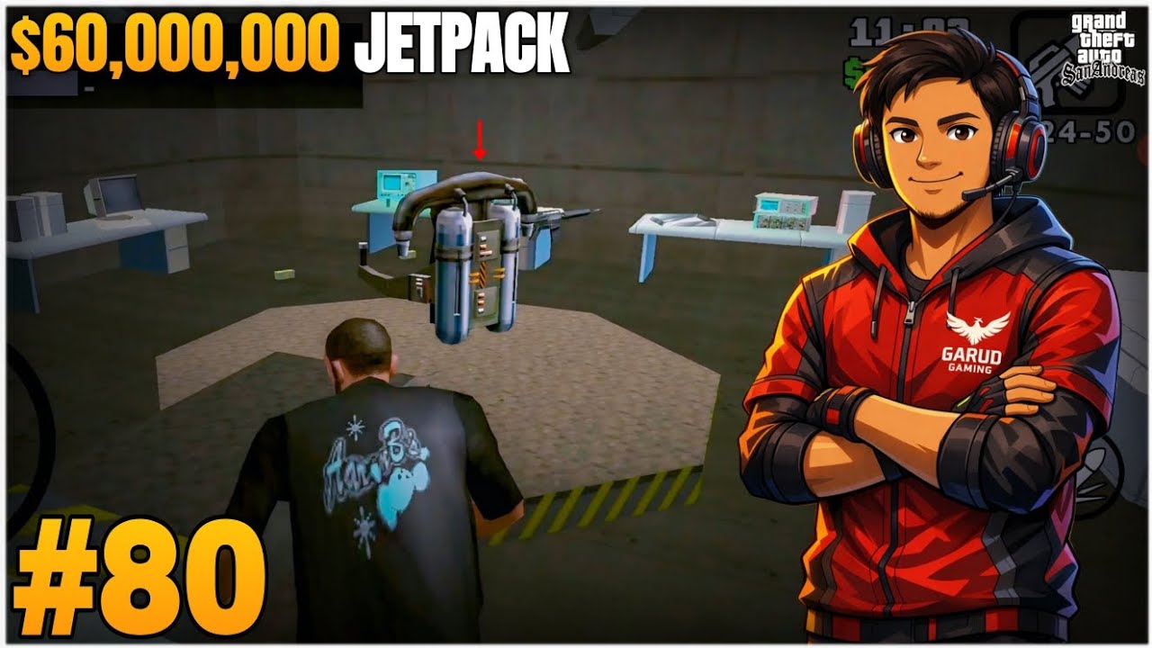 The $60,000,000 Jetpack! 🚀 | Black Project Mission | Gta San Andreas | Gameplay #80