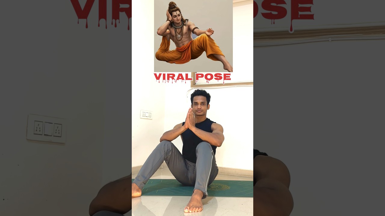 Viral pose, Yogi Dandasana 🧘,, #yoga #viral #youtubeshorts