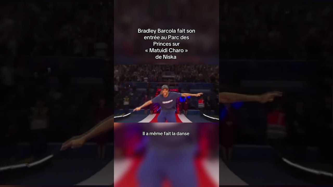 Bradley Barcola fait son entrée sur Matuidi Charo de Niska au Parc des Princes 
