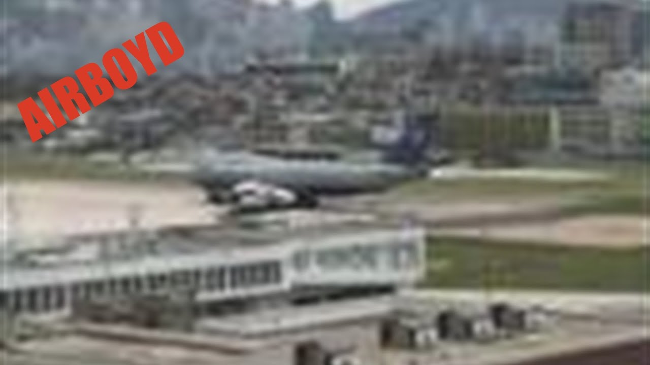 United Airlines 747 Long Takeoff Roll Kai Tak Airport