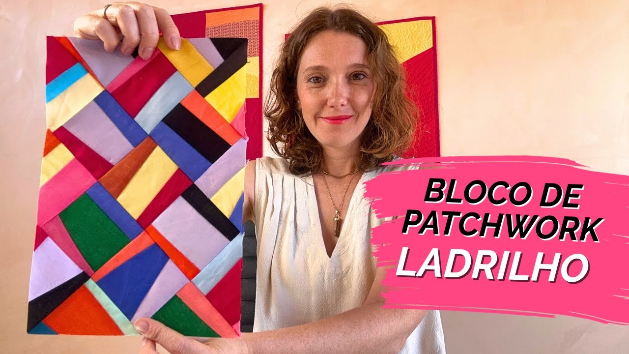 Bloco de Patchwork Ladrilho SEM MEDIDA com RETALHOS