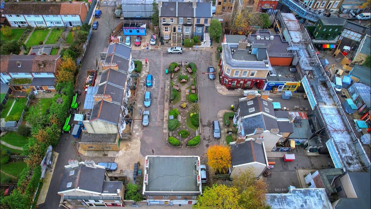Eastenders Set , Including the Old Set , January 2024 , DJI Mini 4 Pro , 4K