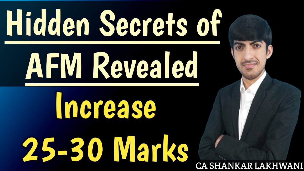 ICAI's Hidden Secrets of AFM LEAKED I Increase 30 Marks in 1 Video I CA Final AFM