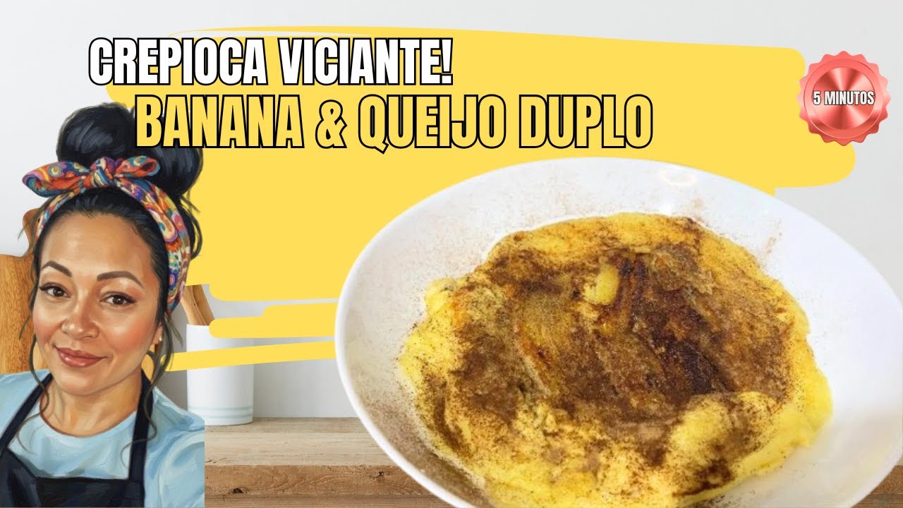 Pare de comer pão! Faça essa CREPIOCA DE BANANA E QUEIJO🍌🍳