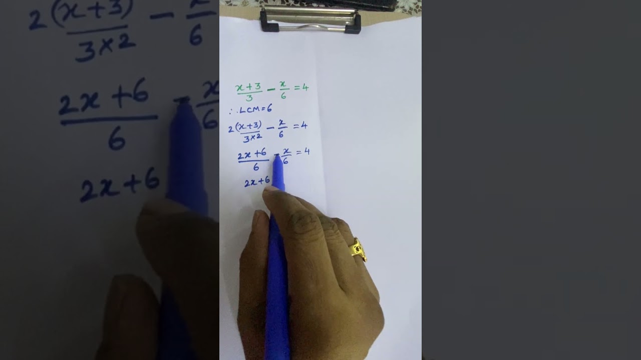 Solving and Checking Linear Equations #maths #video 