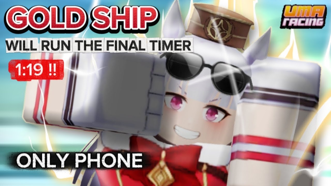 Uma Racing Gold Ship Will Run The Final Timer, only on the Phone (Timer 1:19) | Roblox