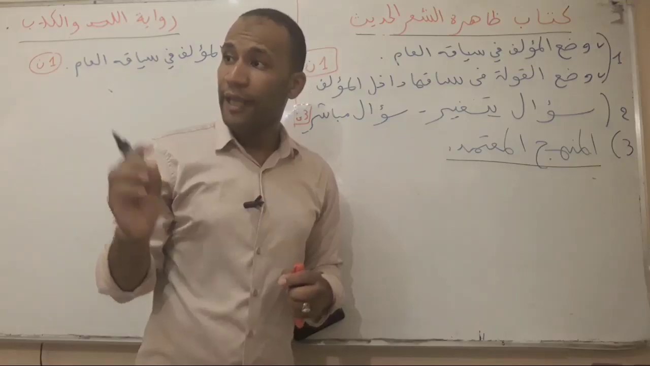 منهجية درس المؤلفات : ظاهرة الشعر الحديث * اللص و الكلاب
