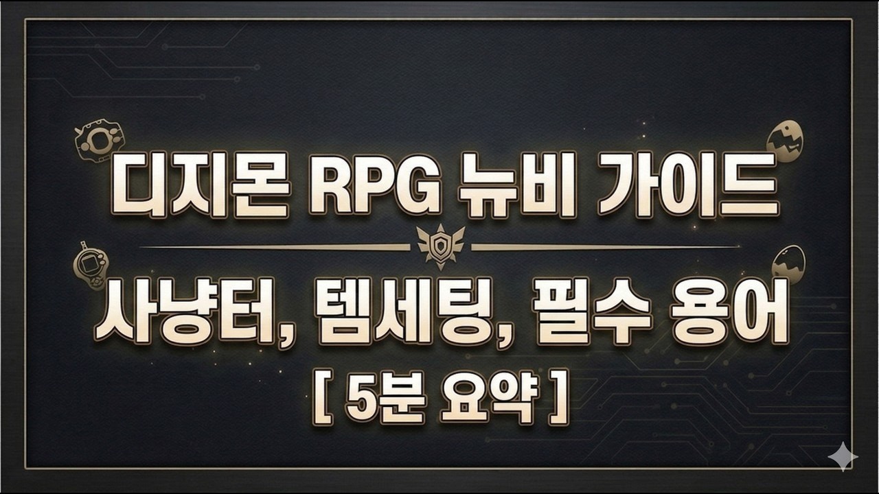 디지몬 RPG 뉴비 가이드 사냥터, 템세팅, 필수용어