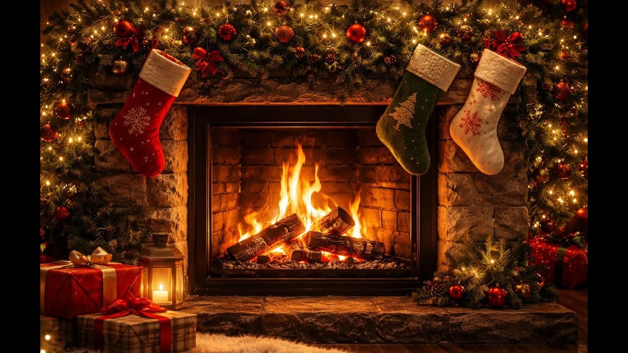10 Hours Christmas Fireplace 🎄🔥 Cozy Holiday Fire for Relaxation & Sleep