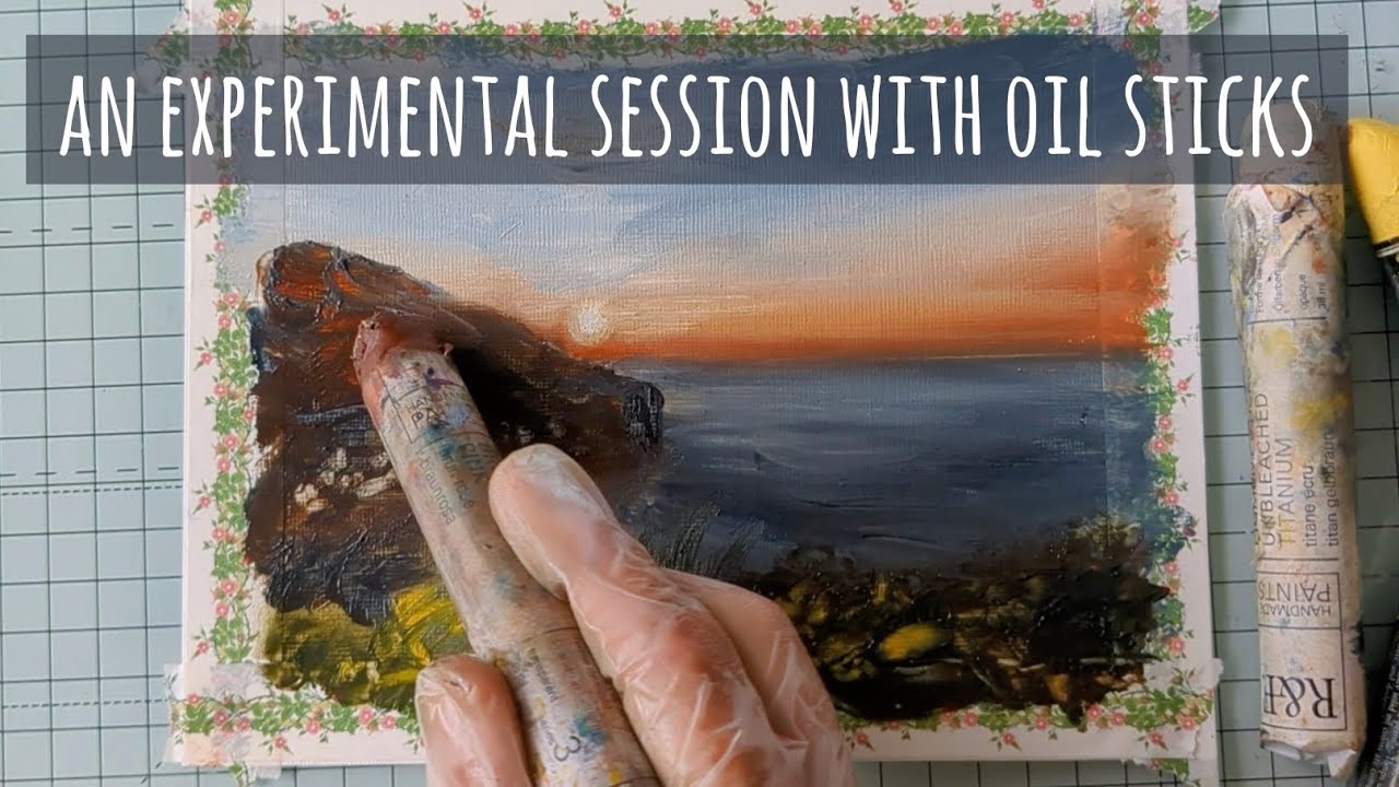 An Experimental Session with R&F Pigment Sticks, Sennelier Oil Sticks and Winsor & Newton Oilbars
