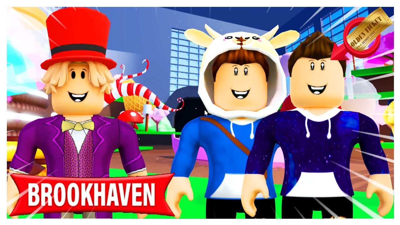 VISITAMOS LA FABRICA de CHOCOLATE de WILLY WONKA en BROOKHAVEN - Roblox YoSoyLoki
