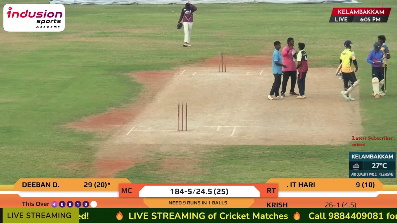 RockFort Tigers vs Madras Ghillies CC | Warm-Up Clash | Indusion Sports Academy 2025