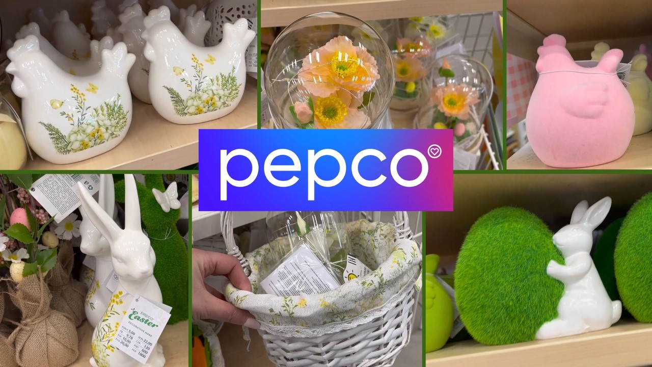 Wielkanoc w Pepco/Śliczne koszyczki/Urocze wiosenne wzory na ceramicznych ozdobach 🐇🐔