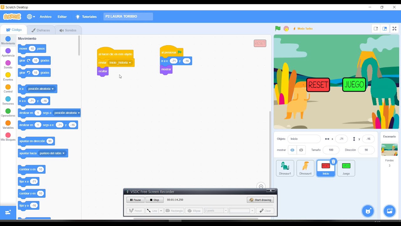 SCRATCH 3 BOTONES DE JUEGO