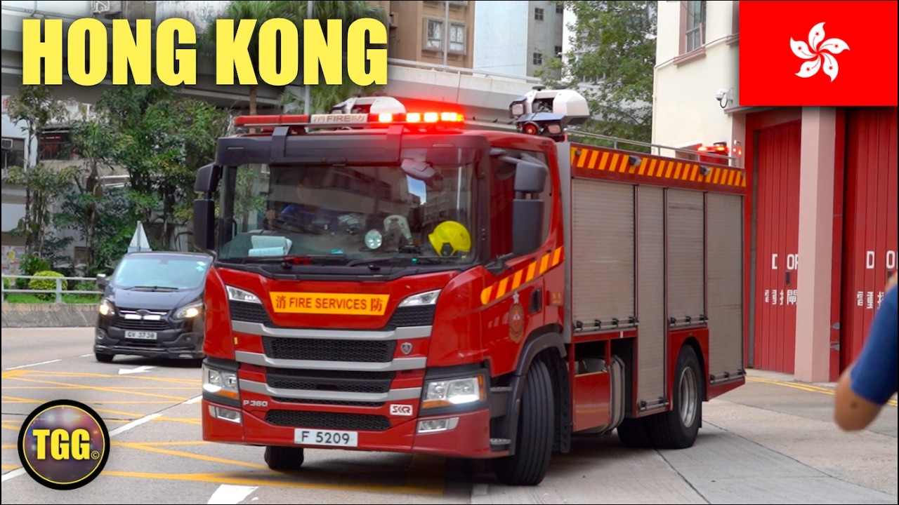 Hong Kong's Busiest Fire Station! - Firefighters & Paramedics Responding in Mong Kok