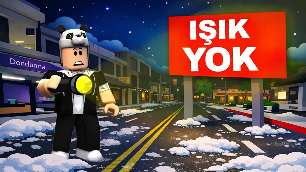 TÜM ŞEHİR KARANLIK ALTINDA KALDI! ❄️ KAR YAĞDI VE DONDUK! 😨 - Roblox Brookhaven 🏡rp