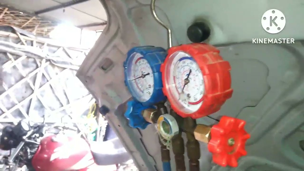 How to Rifill Ac Gas Chevrolet Aveo 2007 AC Gas Top up in Car