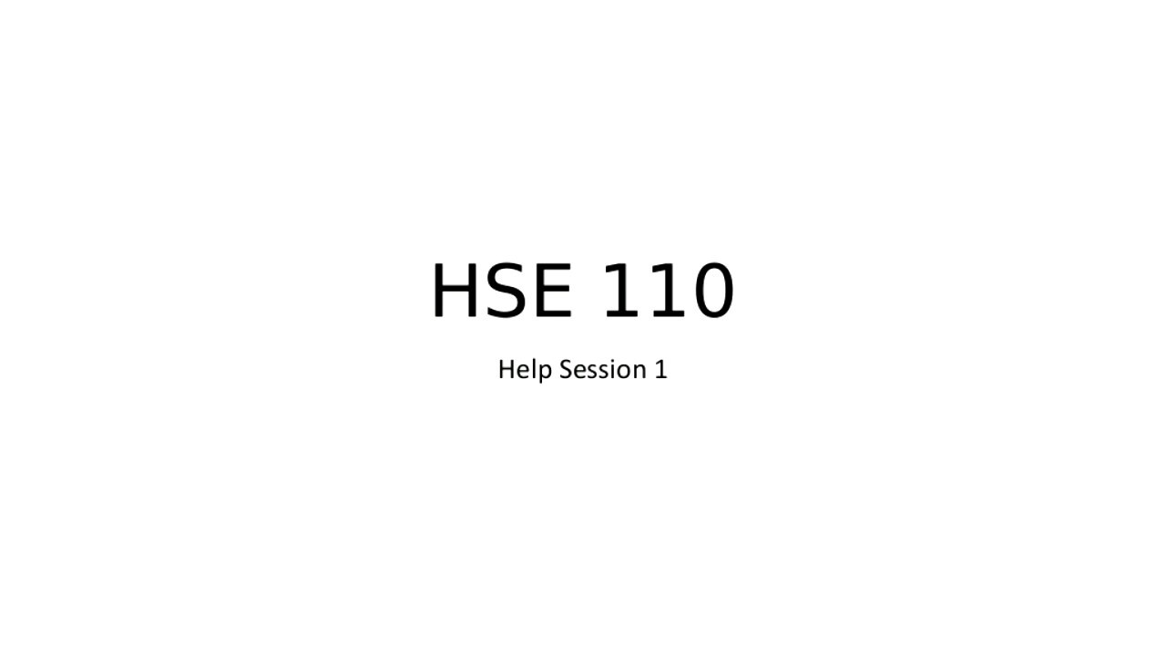 HSE 110, Intro to Human Services, Module 1 & 2:  Help Session