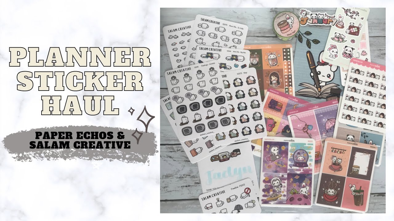 Planner sticker haul | Paper echos & Salam creative #plannerstickers #stickerhaul