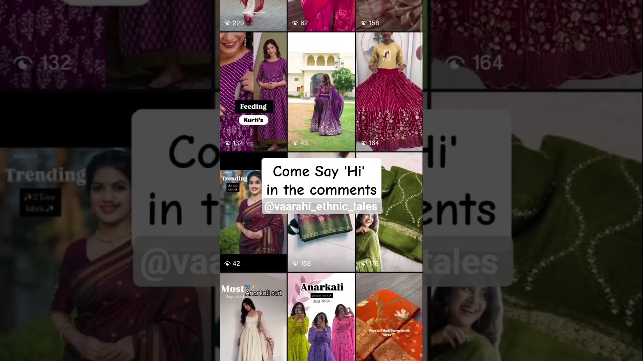 welcome to our page✨️&hearts;️insta id : @Vaarahi_Ethnic_Tales #SareeLovers #SareeLove #Cheeralu #viralreel