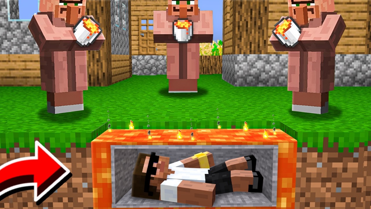 Villagers Trapped Me in Lava Bunker !😳