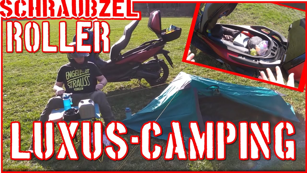 Zelten mit dem Roller , die praktischste Ausrüstung gezeigt Teil 1.