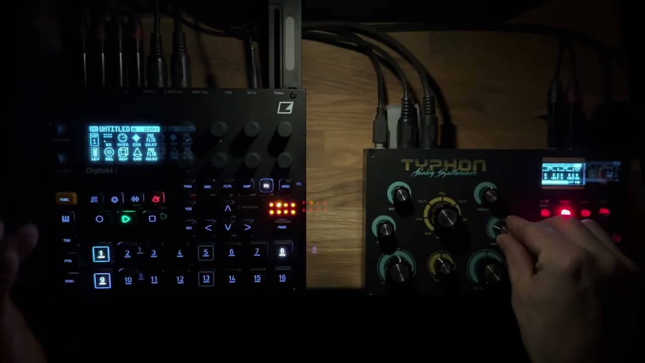 Elektron Digitakt II & Dreadbox Typhon hard industrial techno live 