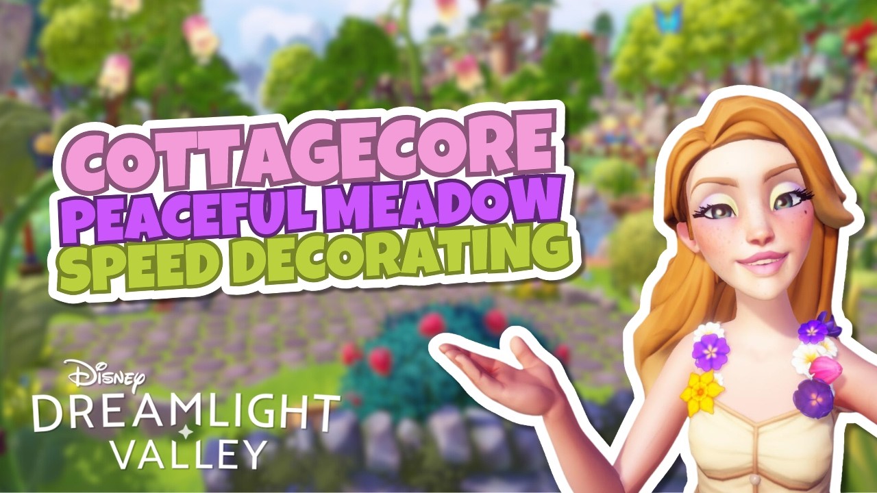 Дом в стиле коттеджкор от Disney Dreamlight Valley: мирный луг 🌸✨ | Весенняя быстрая постройка