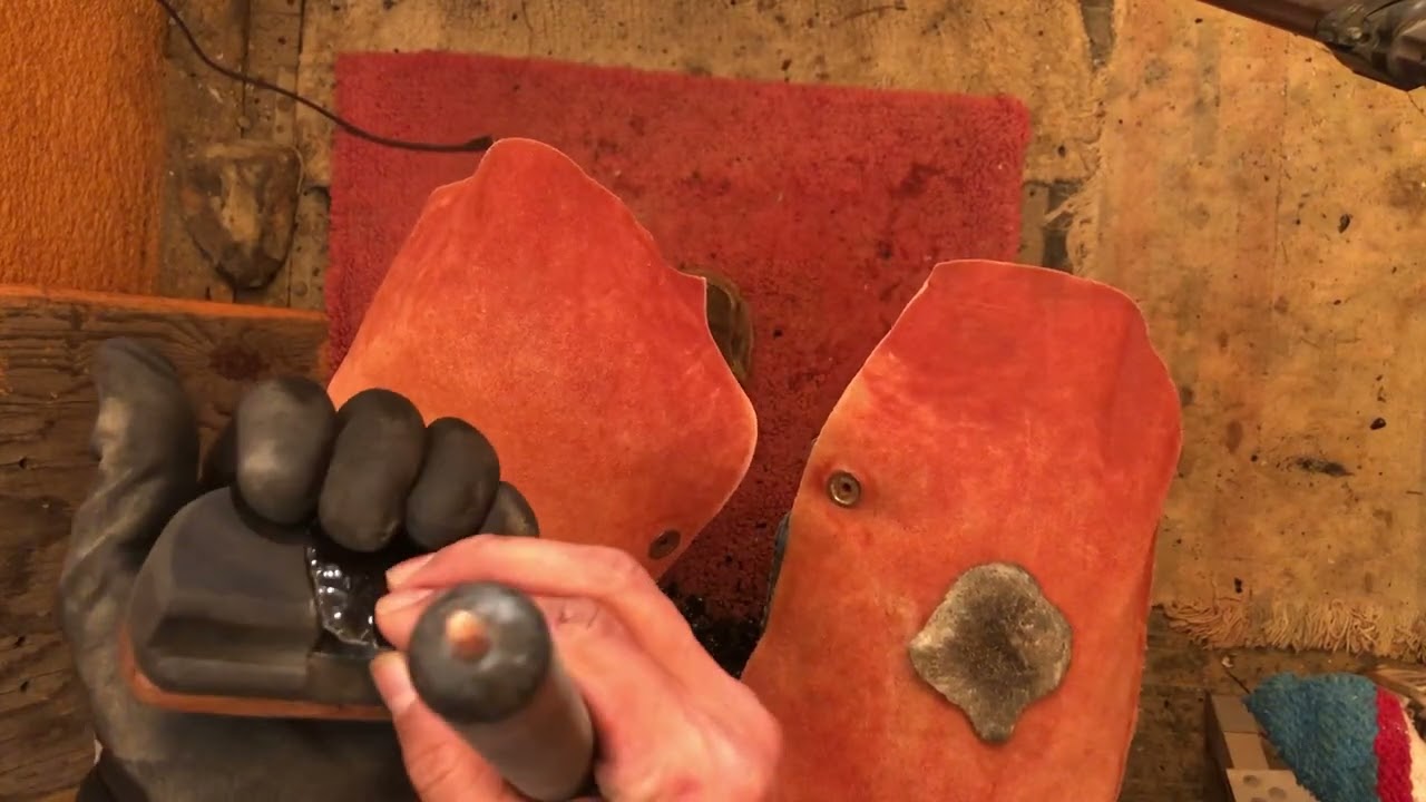 Obsidian flake from Alan Cole worked with pressure flaked part 2. 