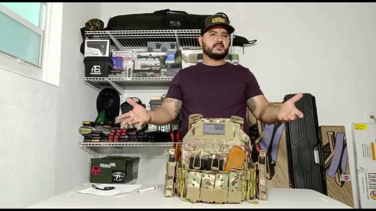 Tactical plate carrier Yakeda affordable price QR system and lots of mag pouches 👍👅&✍..