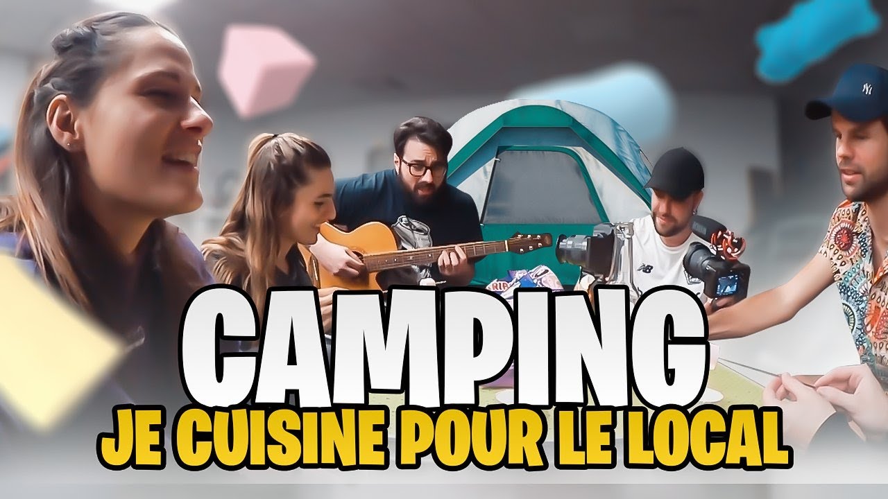 Je prépare le repas pendant le camping au local ⛺️
