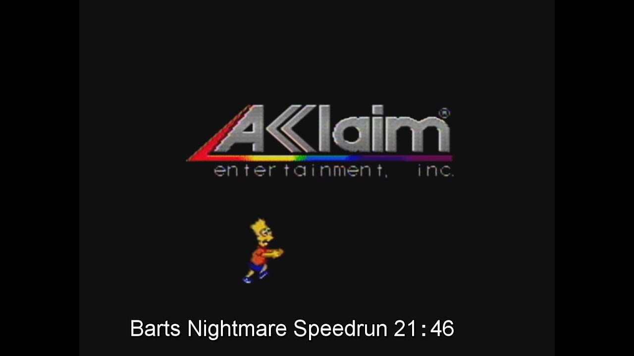 The Simpson's Bart's Nightmare,  Speedrun [21:46]