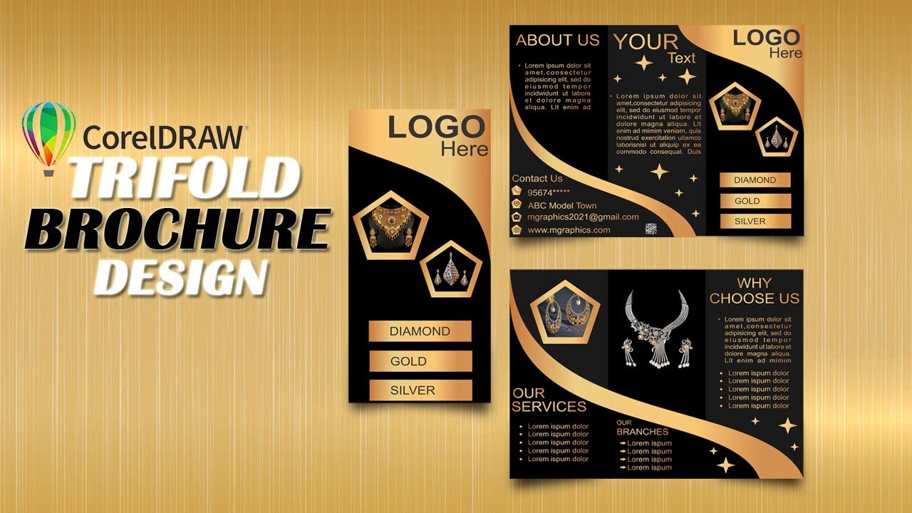 Дизайн трёхстворчатой ​​брошюры в Coreldraw | Учебное пособие по CorelDRAW