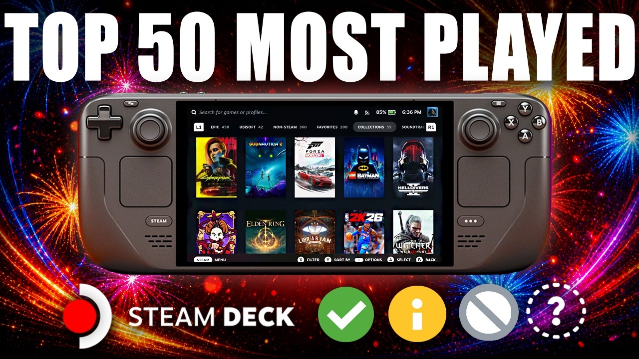The TOP 50 MOST PLAYED Steam Deck Games Of May 2026